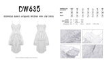 Gorgeous bubble jacquard wedding high low dress DW635