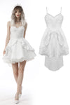 Gorgeous bubble jacquard wedding high low dress DW635