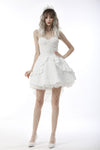 Gorgeous bubble jacquard wedding high low dress DW635