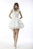 Gorgeous bubble jacquard wedding high low dress DW635