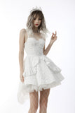 Gorgeous bubble jacquard wedding high low dress DW635