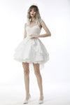 Gorgeous bubble jacquard wedding high low dress DW635