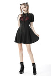 Gothic rope red heart button dress DW646