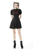 Gothic rope red heart button dress DW646