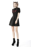 Gothic rope red heart button dress DW646