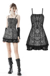 Punk dye black grey rock dress DW648