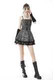 Punk dye black grey rock dress DW648