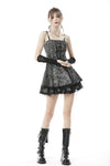 Punk dye black grey rock dress DW648