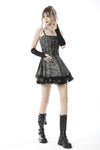 Punk dye black grey rock dress DW648