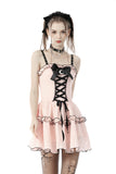 Pink doll moon strap dress DW649