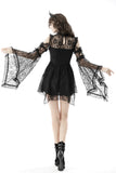 Gothic sexy bell sleeves mini dress DW650
