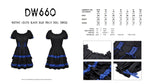 Gothic lolita black blue frilly doll dress DW660