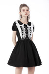 Gothic embroidered contrast dress DW667