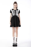 Gothic embroidered contrast dress DW667