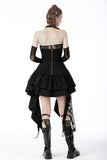 Punk rock shredded irregular frilly zip dress DW672
