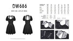 Rock girl lace-up dress DW686