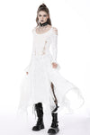 White ghost cutout details maxi dress DW725