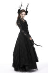 Gothic romantic hollow out sexy frilly lace dress DW734