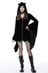 Cat ear bell sleeves hooded zip dress DW750