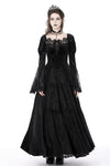 Gothic vintage gorgeous velvet-lace-splicing maxi dress DW751