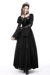 Gothic vintage gorgeous velvet-lace-splicing maxi dress DW751