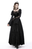 Gothic vintage gorgeous velvet-lace-splicing maxi dress DW751
