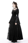 Gothic vintage gorgeous velvet-lace-splicing maxi dress DW751