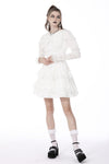 White angel frilly dress DW756