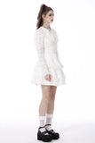 White angel frilly dress DW756