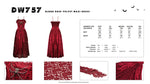 Blood rose velvet maxi dress DW757