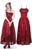 Blood rose velvet maxi dress DW757