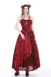 Blood rose velvet maxi dress DW757