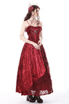 Blood rose velvet maxi dress DW757