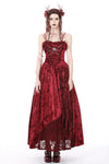 Blood rose velvet maxi dress DW757