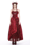 Blood rose velvet maxi dress DW757
