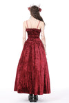 Blood rose velvet maxi dress DW757