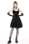 Gothic bloody lace up dress DW760