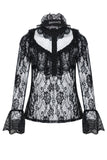 Gothic lolita hearted lace blouse IW076 - Gothlolibeauty