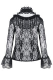 Gothic lolita hearted lace blouse IW076 - Gothlolibeauty