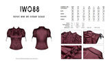 Gothic wine red elegant blouse IW088