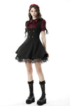 Gothic wine red elegant blouse IW088