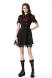 Gothic wine red elegant blouse IW088