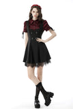 Gothic wine red elegant blouse IW088