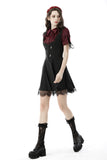 Gothic wine red elegant blouse IW088