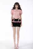 Pink princess heart button doll collar blouse IW090