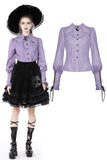 Star collar purple witch blouse IW095
