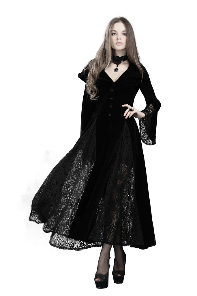 Black Long Sleeve Gothic Vampire Punk Scene Clothing velvet jacket gow Gothlolibeauty Black Long Sleeve Gothic Vampire Punk Scene Clothing velvet jacket gow Gothlolibeauty