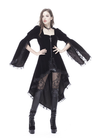 Gothic noble velvet pleated cocktail jacket JW104 - Gothlolibeauty