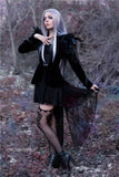 Gothic velvet jacket with swallow shoulder JW116 - Gothlolibeauty