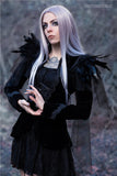 Gothic velvet jacket with swallow shoulder JW116 - Gothlolibeauty